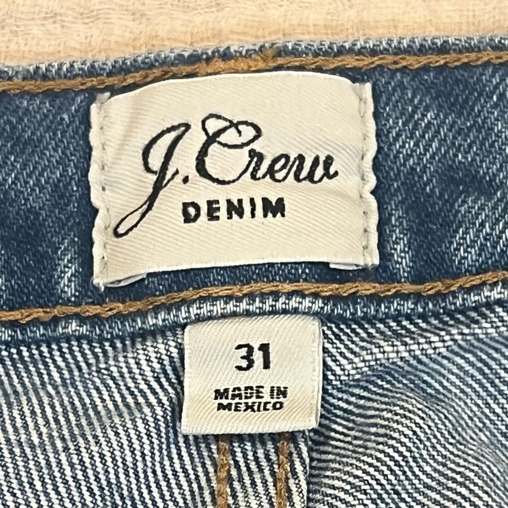 J CREW Jeans Womens Slouchy Boyfriend High Rise Medium Wash 100% Cotton Size 31 - Picture 9 of 14